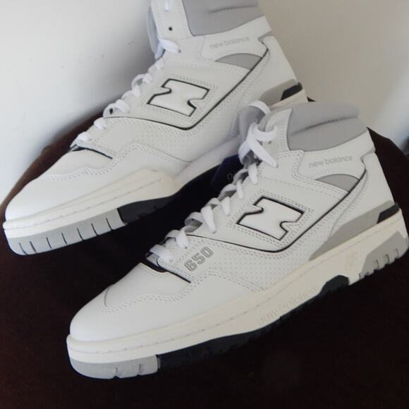 NIB Men New Balance 650R White Cloud Grey High Top Sneaker Athletic Shoes Sze 12 main image 6